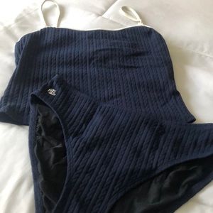 nautical rope design top/bottom,white straps